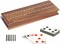 WE Games 3 Track Sprint Cabinet Cribbage Set with Metal Pegs & 2 Card Decks